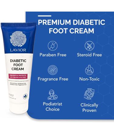 Lavior Diabetic Foot Cream | Natural Non-Toxic Moisturizer | Doctor Recommended Clinically Proven Relief | Hypoallergenic Vegan Made in USA - Buy Online on GoSupps.com