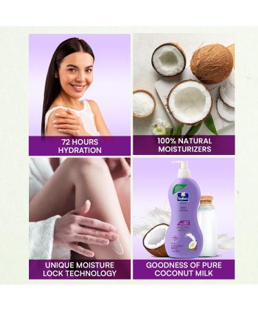 P.arachute Advanced Deep Nourish Body Lotion - 400ml | 100% Natural Coconut Milk for Dry Skin | 72h Moisturisation for Women & Men - Buy Online on GoSupps.com