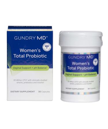 Gundry MD Women's Total Probiotic - Women's Probiotic for Vaginal Support & Digestive Health - 30 Capsules