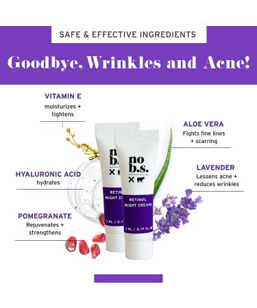 No B.S. Anti Aging Caffeine Eye Cream Bundle with 2 Retinol Minis | Dark Circles & Puffiness Treatment for Eyes | Includes Retinol Cream for Wrinkles - Buy Online on GoSupps.com