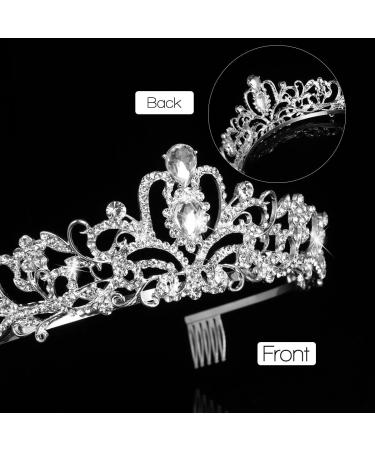Crystal Tiara 2 Pack - Rhinestone Crown Headbands for Weddings & Birthdays | Elegant Bridal Accessories - Buy Online on GoSupps.com