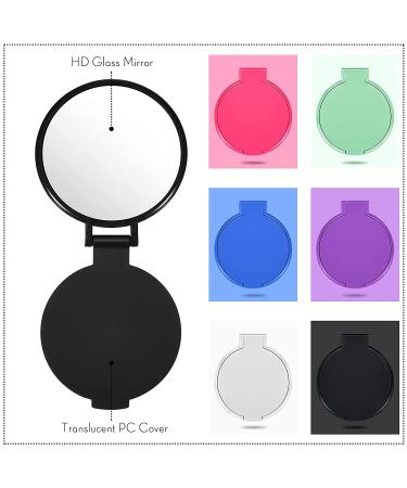 Mini Folding Compact Mirror Set - Vintage Portable Travel Makeup Mirror for Women - 18 Pieces (Pink, Purple, Green, Blue, Black, White) - Buy Online on GoSupps.com