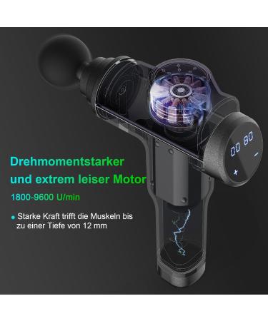 Massage Gun - High-Speed Hand Massager with 32 Speeds & 8 Heads for Neck & Shoulder Relief - International Shipping Available - Buy Online on GoSupps.com
