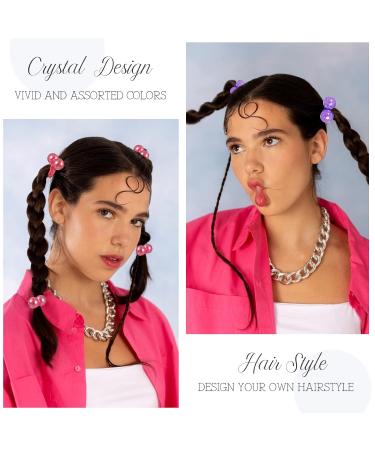 Fomiyes 3 Pairs Hair Ties with Acrylic Ball & Butterflies - Cute Hair Accessories for Toddlers Girls & Women - Buy Online on GoSupps.com