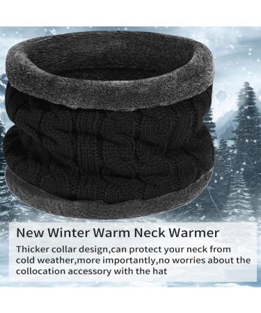 Kids Winter Beanie Hat and Scarf Set | Thermal Fleece Lining | Black | One Size | Aisprts - Buy Online on GoSupps.com