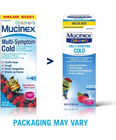 Mucinex Children's Multi-Symptom Cold Liquid - Very Berry - 6.8 Fl Oz - Buy Online on GoSupps.com