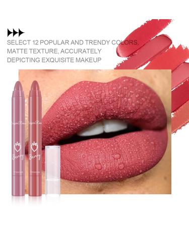 Buy New Matte Lipstick Set - 3 Colors Velvet Crayon Lipstick for Women | Long Lasting 24 Hour Superstay Lip Gloss - Non-Sticky Makeup Set C - Buy Online on GoSupps.com