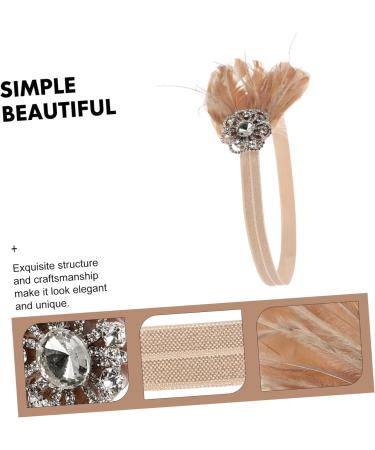Mikinona 1pc Feather Diamond Headband Womens Accessories Rhinestone Headband Diamond Diamond Bridal Headband Bride Headpieces for Wedding Womens Headbands Womens Head Bands Prom Headpiece - Buy Online on GoSupps.com