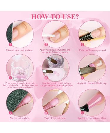 Rosarden Professional Acrylic Nails Kit - Complete Set for Beginners with Acrylic Liquid, Powder, Primer, Dehydrator, Brush, and Forms - Buy Online on GoSupps.com