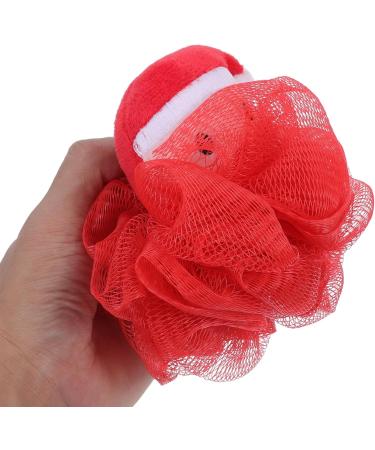 FRCOLOR Christmas Bath Loofahs - Santa & Snowman Shower Sponges Exfoliating Mesh Ball & Back Scrubber for Kids & Adults - Buy Online on GoSupps.com