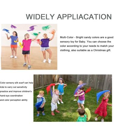 Chanehann 7-Piece Colorful Chiffon Juggling Towels | Square Dance & Sensory Cloths for Adults & Kids | 45x45cm - Buy Online on GoSupps.com