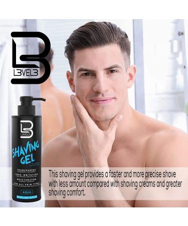 Level 3 Shaving Gel - Refreshing Straight Razor Shave Gel - Non-Irritating Formula - L3 Razor Gel (Aqua) - Buy Online on GoSupps.com