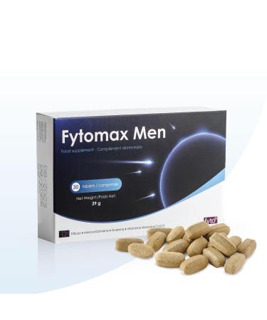 Fyto max Men Libido and Men's Reproduction Fertility Booster Food Supplement Vitamins Minerals Zinc Selenium Coenzyme Q10 Tribulus Maca Guarana - 30 Tablets - 1 Month