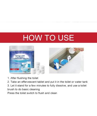 KOAHDE WC Cleaning Tablets Toilet Fresh Tablets Toilet Bowl Deep Cleaning Tablets Power Fizz Tablets WC Automatic Cleaning Tablets Toilet Cleaner Tablets Toilet Cistern Cleaning Tablets 10Pcs - Buy Online on GoSupps.com