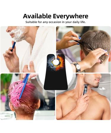 Volleyball Fire Water Beard Bib | Non-Stick Grooming Cloth for Men | Ideal Shaving & Trimming Cape | Perfect Gift for Sports Lovers - Buy Online on GoSupps.com