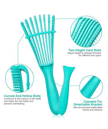 Beature Detangling Brush 2Pcs - Curly Hair Detangler for Thick, Wet Hair - Green - Women and Kids - 3a to 4c - Buy Online on GoSupps.com