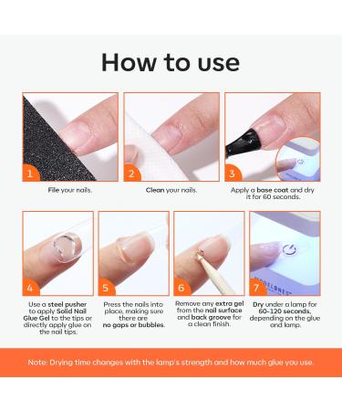 Modelones Solid Nail Glue Gel - Long-Lasting Strong Adhesion for Press On & Acrylic Nails | 30g DIY Nail Art UV Light Cured - Buy Online on GoSupps.com
