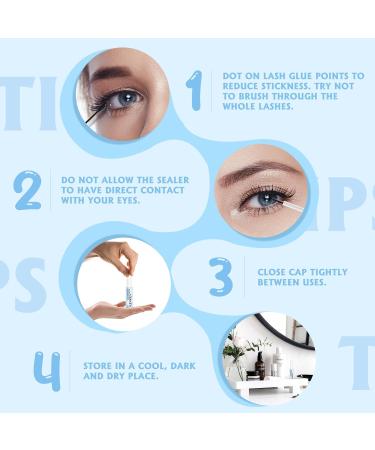 KevKev Overnight Lash Sealer - 7ml Black Lash Sealant for DIY Extensions | Extend Lash Wear Up to 14 Days | Easy to Remove Silicone Brush | Cluster Lash Seal - Buy Online on GoSupps.com