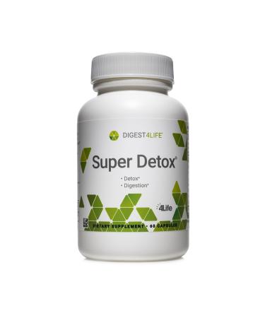 4Life Super Detox - Dietary Supplement Supports Detoxification and Healthy Liver Function - Supplement Formula with Artichoke Calcium D-Glucarate and Milk Thistle - 60 Capsules