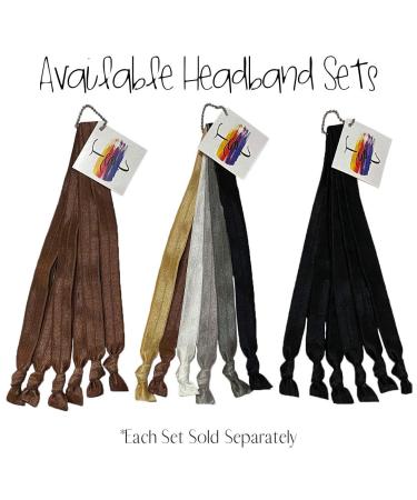 Classic Size Black No Crease Elastic Headband Hair Ties - Soft Stretch for Sports, Casual, Yoga - Buy Online on GoSupps.com