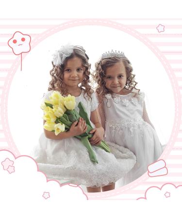 Girls Princess Tiara Crown Set - 8 Pieces Rhinestone Headbands for Wedding and Birthday Parties - Buy Online on GoSupps.com
