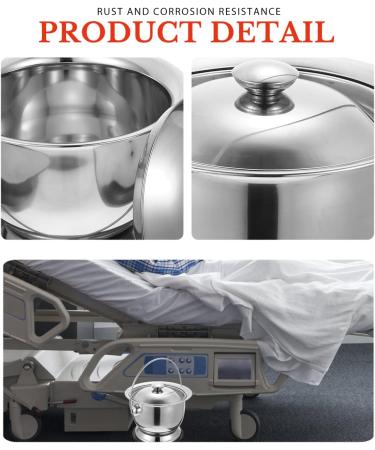 Stainless Steel Chamber Pot with Lid - Portable Urine Potty for Elderly, Adults, Kids - Bedside & Travel Spittoon Bucket - Buy Online on GoSupps.com