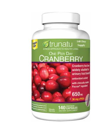 Cranberry 650 mg Compatible with Nature 140 Vegetarian Capsules 140 Day Supply