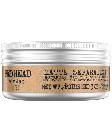 TIGI Bed Head for Men Matte Separation Workable Wax 3 oz (Pack of 4)
