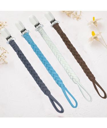 ZKSMNB Pacifier Chains - 4 Pack Boys Cotton Clips & Band for Bibs | Durable Pacifier Holders - Buy Online on GoSupps.com