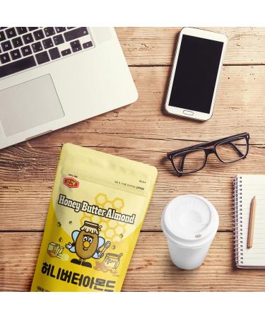 MURGERBON Honey Butter Almond Korean Snack 200g - Roasted Almonds in Resealable Pack of 3 | Korean Seasoned Almonds with Honey Butter Flavor - Healthy Nuts Gifts for Everyone - Buy Online on GoSupps.com