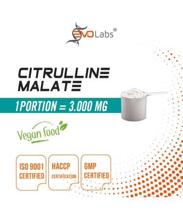  EVOLabs Citrulline Malate 300g Highly dosed pump booster for maximum performance | Vegan & perfectly soluble | Citrulline powder for optimal muscle supply - Buy Online on GoSupps.com
