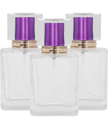 Glass Perfume Bottle Refillable Perfume Atomizer Dispenser Liquid Makeup Container 50ml (Purple) - Buy Online on GoSupps.com