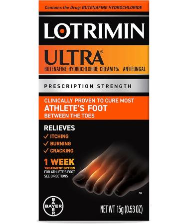 Lotrimin Ultra 1 Week Athlete's Foot Treatment 15g - Butenafine Hydrochloride 1% Cream - Buy Online on GoSupps.com