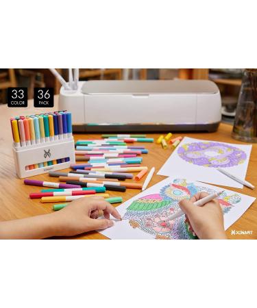 Xinart 36 Pack Dual Tip Pens for Cricut Maker 3 & Explore | Black Waterbased Ink | Ultimate Fine Point Pen Set for Cricut | Marker Pen Supplies Bundle - Buy Online on GoSupps.com