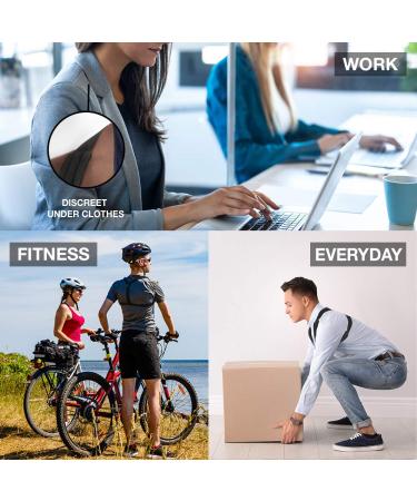 Mueller Posture Corrector for Men and Women | Adjustable Back Brace for Improved Posture and Upper Back Support - Black - Buy Online on GoSupps.com