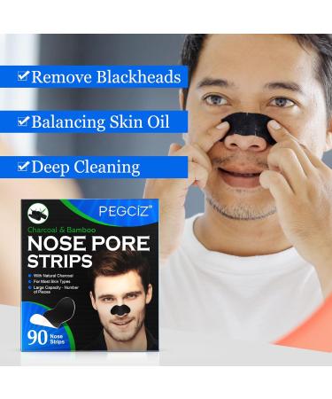 Natural Charcoal Nose Pore Strips for Blackhead Removal - Suitable for Most Skin Types | Men's Blackhead Remover Strips - Buy Online on GoSupps.com