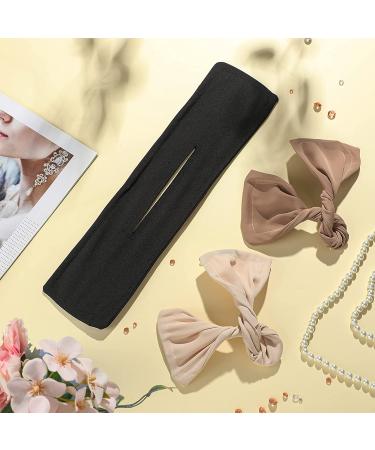 3-Pack Solid Color Hair Bun Maker Set - Flexible French Twist Donut Former for Women and Girls - Black, Beige, and Khaki - Buy Online on GoSupps.com