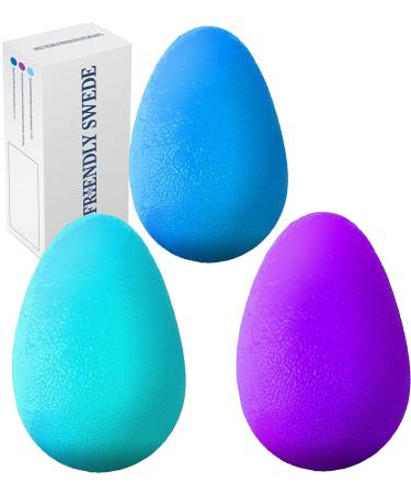 The Friendly Swede 3 pieces of egg -shaped grip balls - anti -stress ball hand trainer and finger trainer with different hardness degrees extra small - Buy Online on GoSupps.com