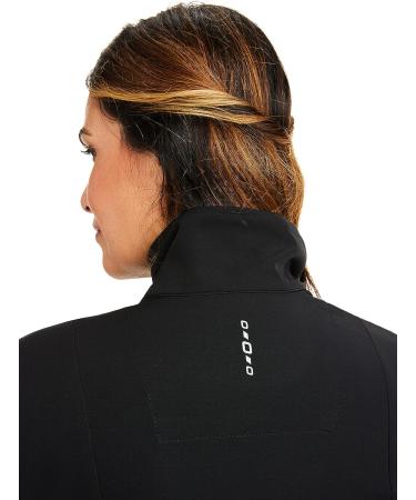 Healing Hands HH360 5067 Carly Zip Up Scrub Jacket - Large Black | Stylish Women's Scrub with 2 Pockets - Buy Online on GoSupps.com