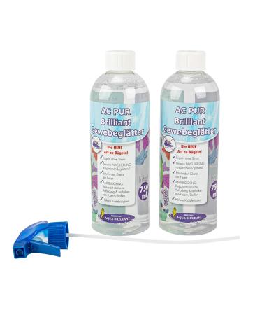 AQUA CLEAN PUR Brilliant fabric smoother for textiles 2x 750ml The new way to iron linen 750 ml (pack of 2)