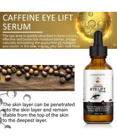 Caffeine Eye Serum Anti Aging Serum with EGCG Hyaluronic Acid Under Eye Cream for Dark Circles and Puffy Eyes Caffeine Eye Lift Serum Fade Fine Line Firming Eye Skincare 30ml - Buy Online on GoSupps.com