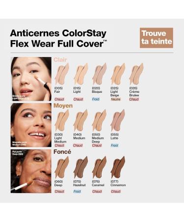 Revlon ColorStay Flex Wear Full Cover Anticernes haute couvrance infus d'acide hyaluronique et de vitamine E texture flexible et longue tenue 015 Light 10ml. N 015 Light - Buy Online on GoSupps.com