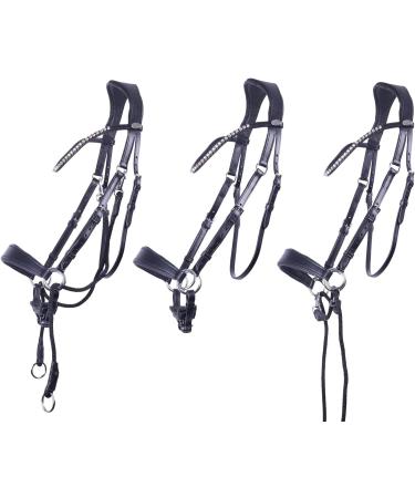 QHP Bitless Bridle Sunna - Pony Size Black | International Shipping Available - Buy Online on GoSupps.com