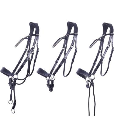 Buy QHP Bitless Bridle Sunna - Size COB for Thoroughbred in Black | International Shipping Available - Buy Online on GoSupps.com