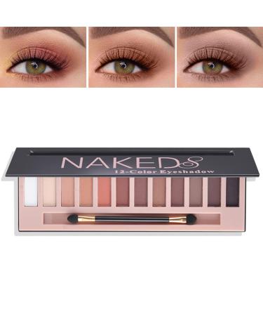WYBLZPXZ 12 Colors Naked Nude Colors Eyeshadow Palette Matte Blendable Shimmer Eyeshadow Pallete Natural Smooth Texture Pigmented Long Lasting Waterproof Smokey Eye Shadow Palette Makeup(Matte) - Buy Online on GoSupps.com