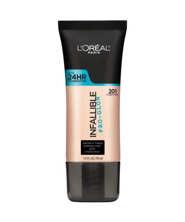 L'Oreal Paris Makeup Infallible Pro-Glow Foundation, 201 Classic Ivory, 1 Ounce - Buy Online on GoSupps.com
