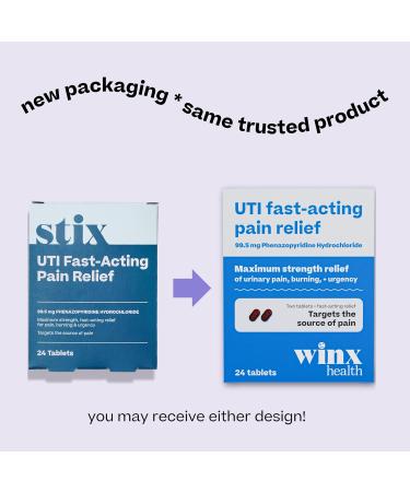 Winx Health UTI Pain Relief Tablets - Fast & Maximum Strength Urinary Tract Infection Treatment for Women - 24 Tablets - Buy Online on GoSupps.com