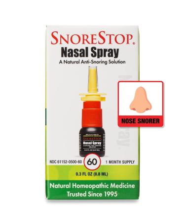 Snore Stop Naso Spray Snore Stopper - Snoring Solution, Anti Snoring NasoSpray for Deep, Restful Sleep - Fast Acting Snoring Spray, Non-Drowsy, Natural and Oil-Free - 60 Sprays SnoreStop NasoSpray