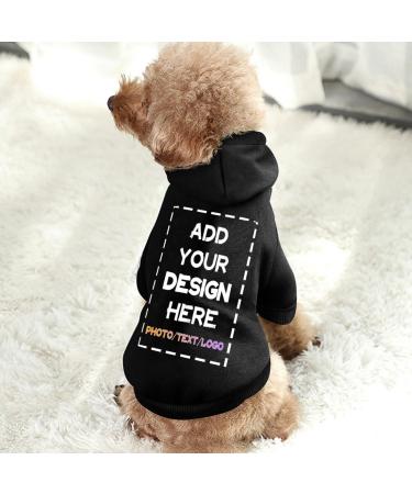 Custom Pet Sweatshirt with Name Photo Text Custom Dog Sweatshirt Personalised Sweater Hoodie for Dogs & Cat Puppy Personalised Pet Gifts As Pic M