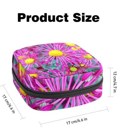 Anna Cowper Purple Aster Sanitary Napkin Storage Bag | Menstrual Cup Pouch | Nursing Pad Holder | Portable Period Bag for Women & Teens - Multi-colored - Buy Online on GoSupps.com